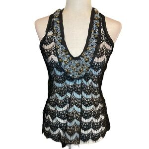 Elegant Black Lace Women's Top